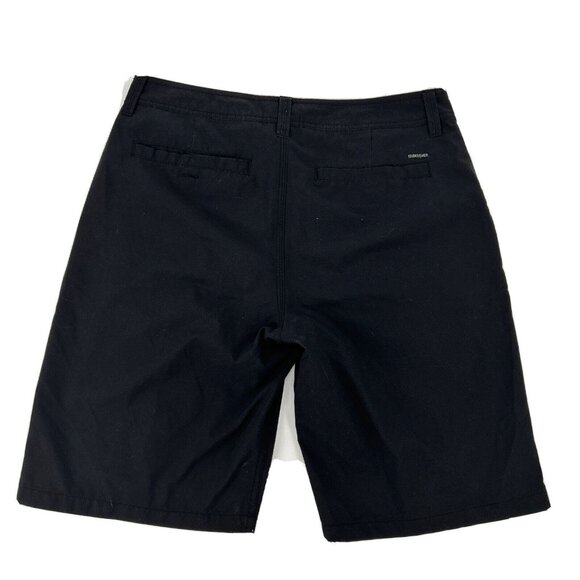 Quiksilver Board Shorts Men's‎ 32 Black Amphibians Dry Dock Flat Front 10" Beach - Picture 6 of 11